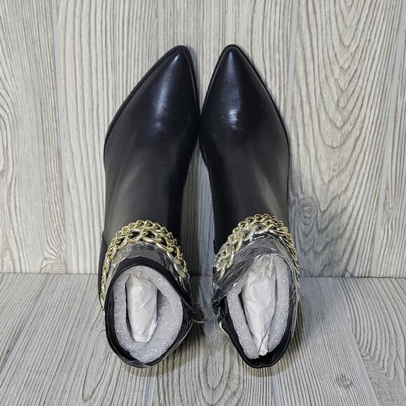 Steve Madden Perlina Black Leather Chain Ankle Boots, NWT, NIB, Size 8.5 - Picture 7 of 15